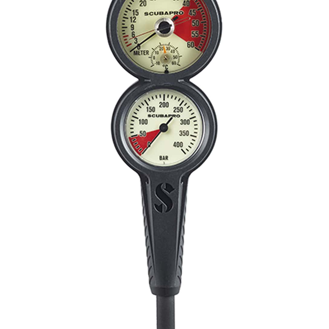 Scubapro 3 gauge Inline Console Contents Gauge, SPG