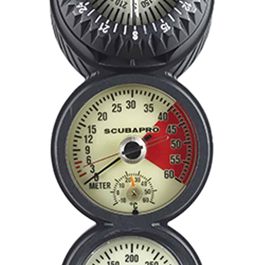 Scubapro 3 gauge Inline Console Depth Gauge