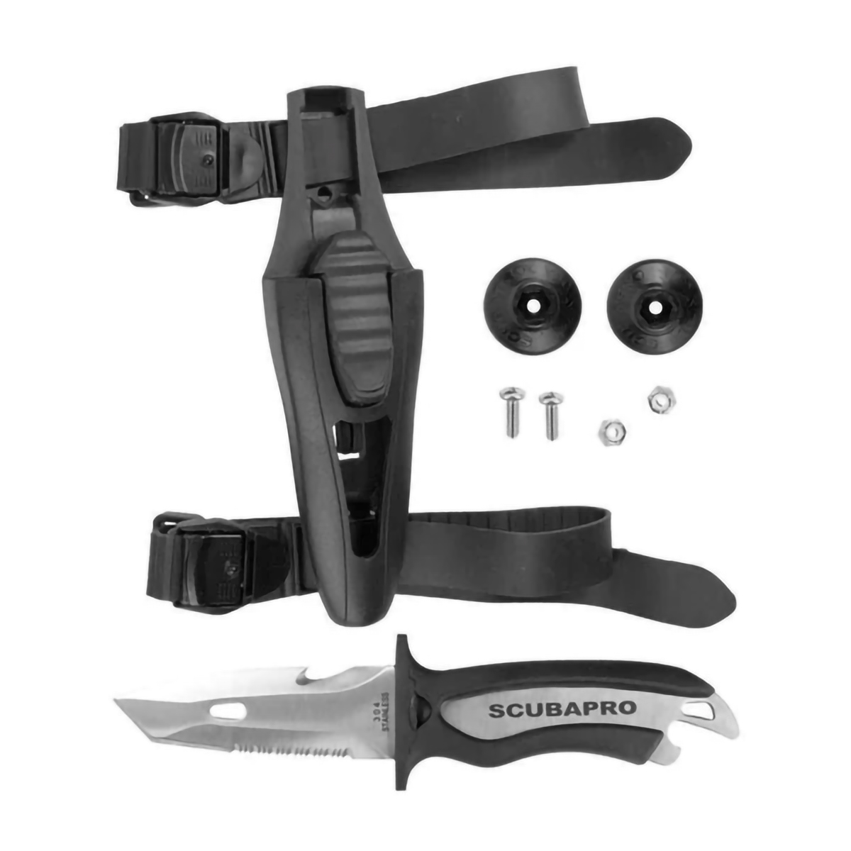 Scubapro Mako Stainless Steel Dive knife Full Contents