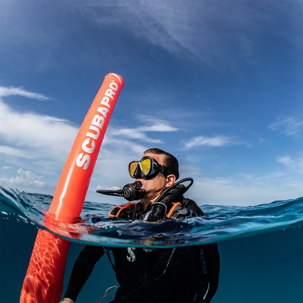 Scubapro Budget PVC DSMB In Use