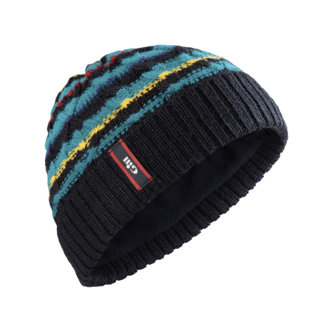 gill junior blue, black, yellow, striped beanie