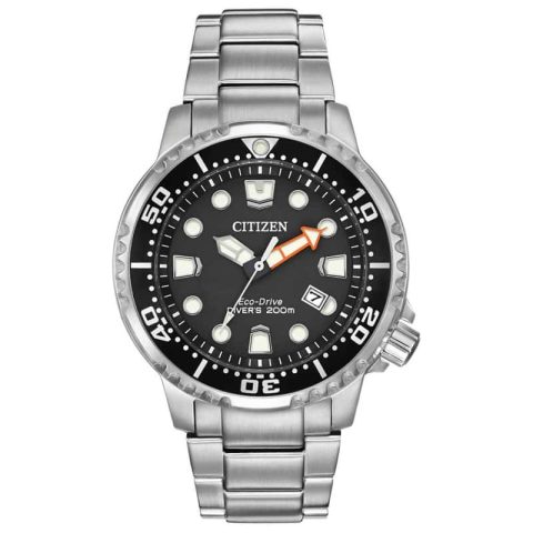 Citizen Mens Eco-Drive Stainless Steel Divers Watch | BN0150-61E