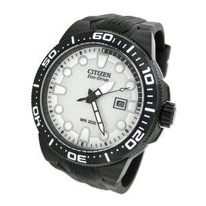 Citizen Mens Scuba Fin Eco-Drive Dive Watch | White / Black | BN0095-08A