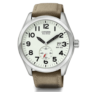 Citizen Mens Strap 100M Khaki Watch | BV1080-18A