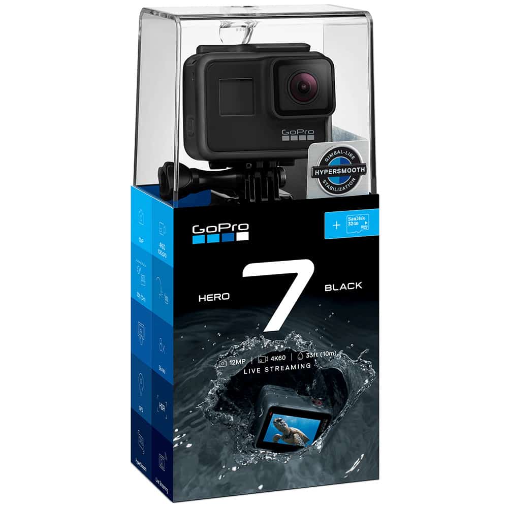 GoPro Hero7 Black Camera Bundle + FREE 32GB SD Card