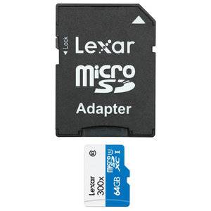 Lexar UHS-I 64GB MicroSD Card | c/w Adapter | GoPro Cameras