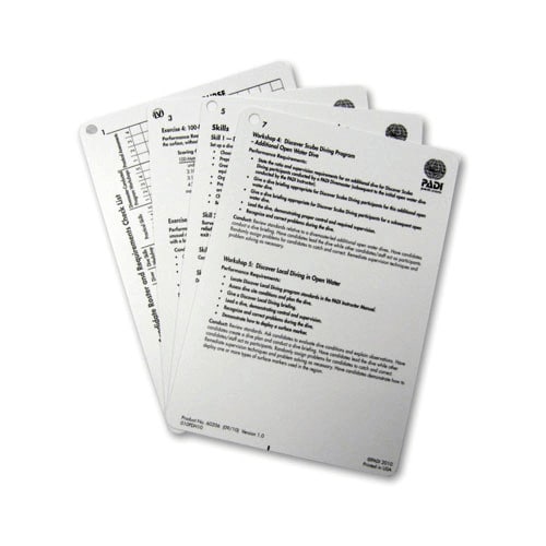 PADI Instructor for Divemaster Course Cue Cards (4 Slates)