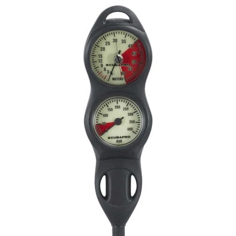 Scubapro U-Line 2 Gauge Analog Console - Contents & Depth