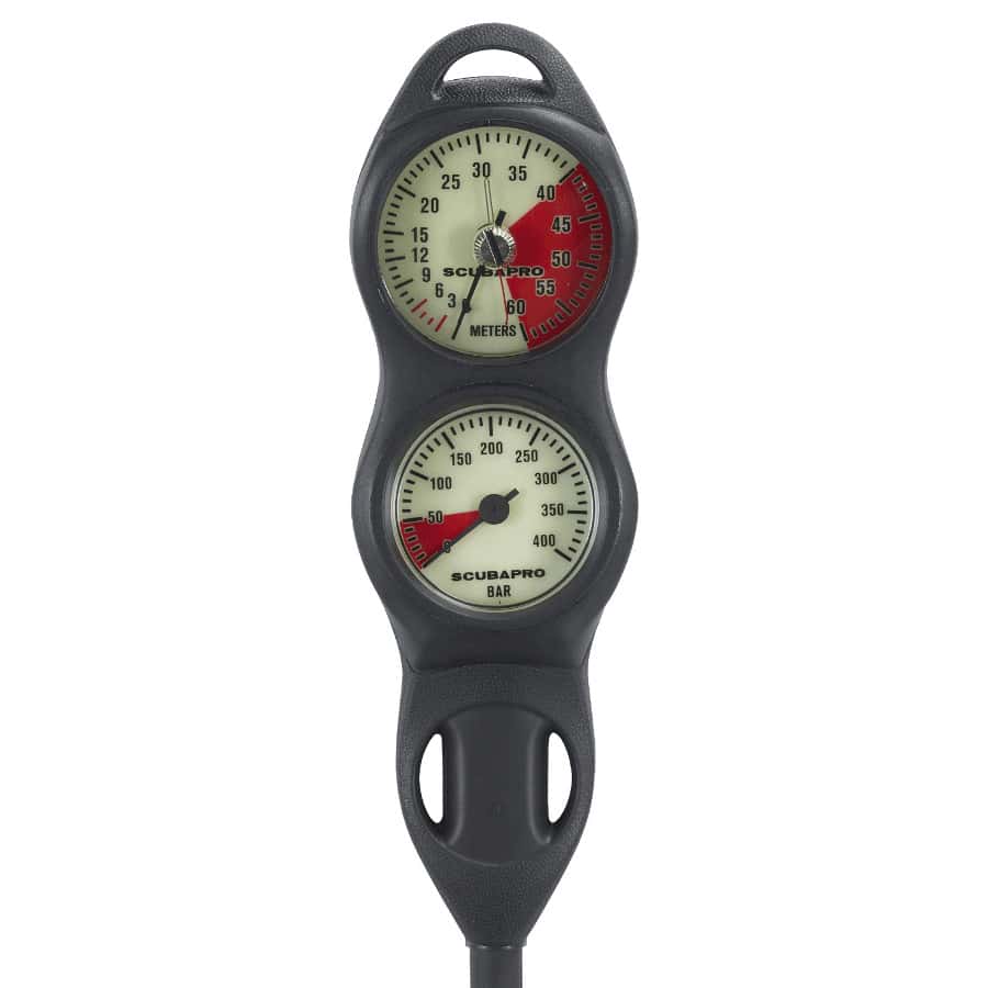Scubapro U-Line 2 Gauge Analog Console - Contents & Depth