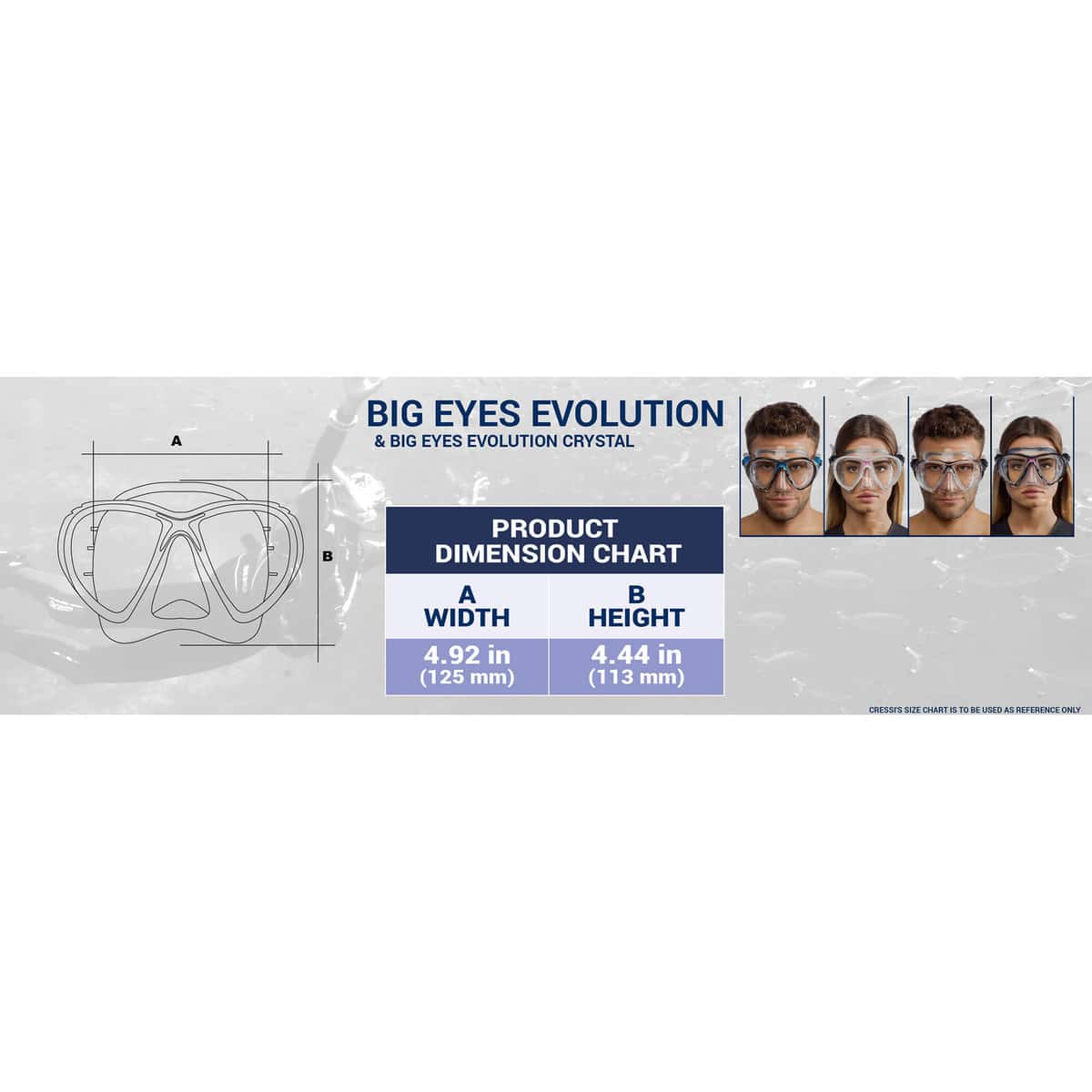 Cressi Big Eyes Evolution Mask - Clear Skirt