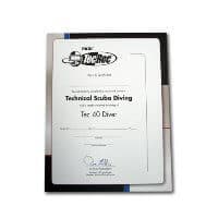 PADI Tec 40 Diver Wall Certificate