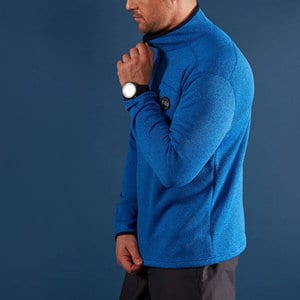 Gill Mens Knit Fleece - 1/4 Zip Blue Fleece