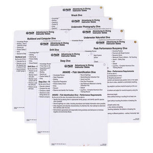 PADI Adventures in Diving Instructor Cue Cards (8 Slates)