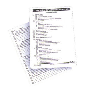PADI TecRec Checklist Slates