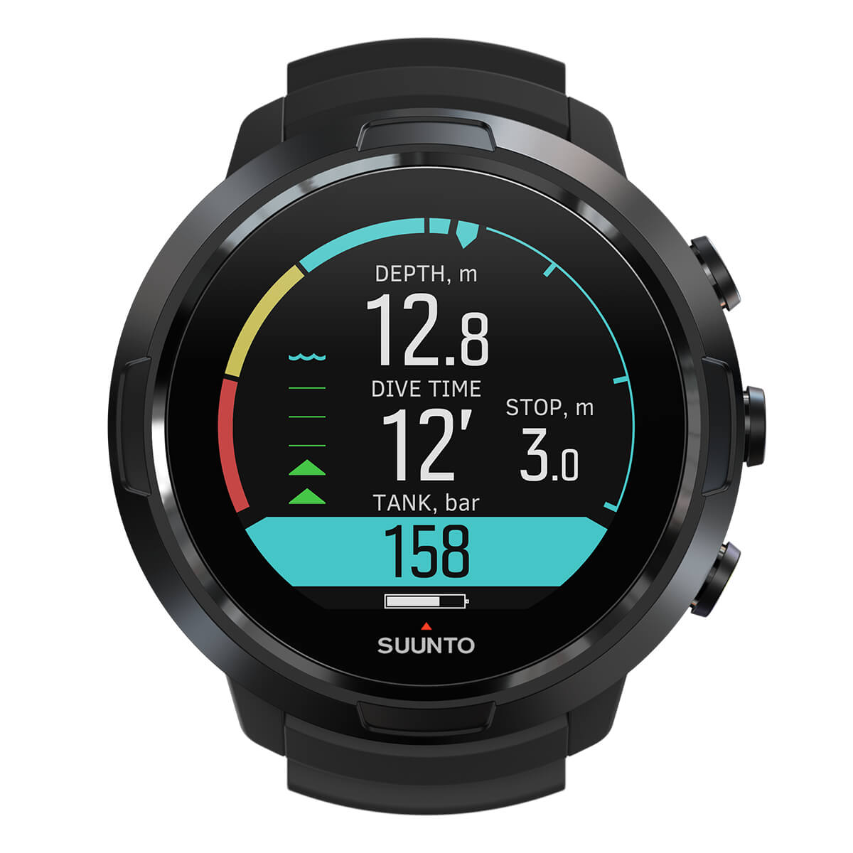 Suunto D5 Dive Computer All Black Front View