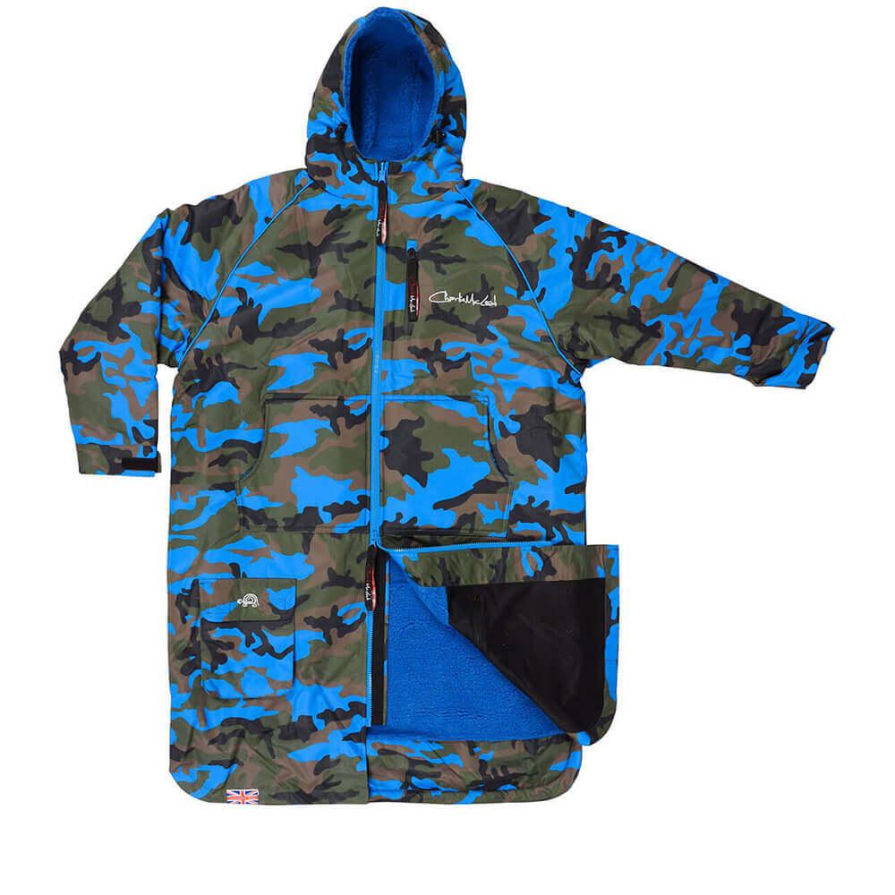 Charlie Mcleod Eco Long Sleeved Changing Robe Blue Camo Flat