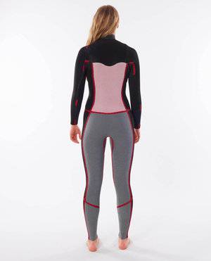 Rip Curl Womens 3/2mm Dawn Patrol Warmth - Chest Zip Wetsuit Charcoal