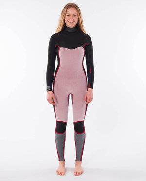 Rip Curl Womens 3/2mm Dawn Patrol Warmth - Chest Zip Wetsuit Charcoal