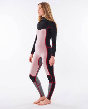 Rip Curl Womens 3/2mm Dawn Patrol Warmth - Chest Zip Wetsuit Pink
