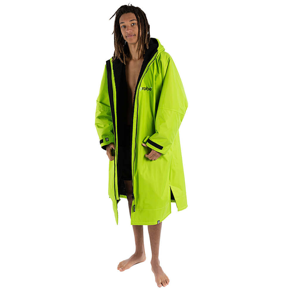 DryRobe Advanced Long Sleeve Worn Lime/Black