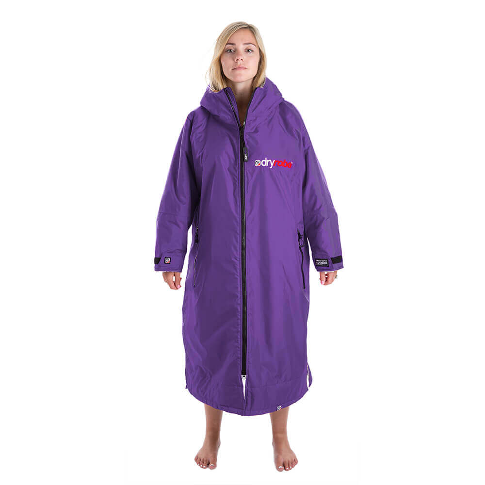 DryRobe Advanced Long Sleeve Worn Purple/Grey