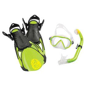 Mares Sea Friends Kids Snorkelling Set - Mask, Fins + Snorkel Set Green