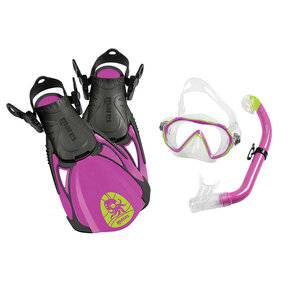 Mares Sea Friends Kids Snorkelling Set - Mask, Fins + Snorkel Set Purple