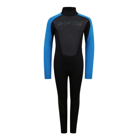 Typhoon Swarm Childrens 3mm Wetsuit - 1 Piece Steamer Black/Blue