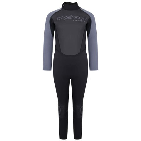Typhoon Swarm Childrens 3mm Wetsuit - 1 Piece Steamer Black / Graphite
