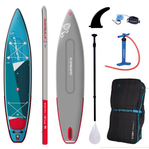 Starboard Touring Zen 12'6" iSUP - Double Chamber Paddleboard Bundle - Carbon Fibre Paddle
