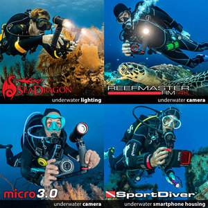 SeaLife Cameras + Video Lights + Accessories