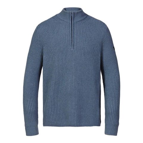 Musto Mens Marina 1/2 Zip Knit Sweater - Slate Blue