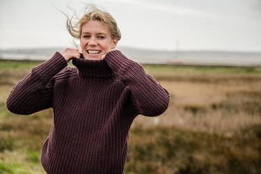 Musto Womens Marina Roll Neck Knit Jumper - Fig