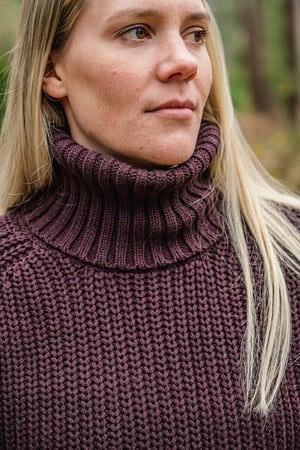 Musto Womens Marina Roll Neck Knit Jumper - Fig