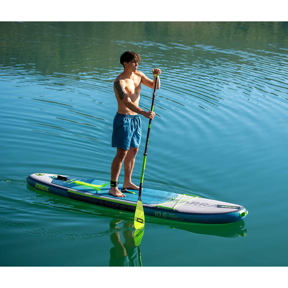 Jobe Yarra iSUP Paddleboard Package Steel Blue Lifestyle