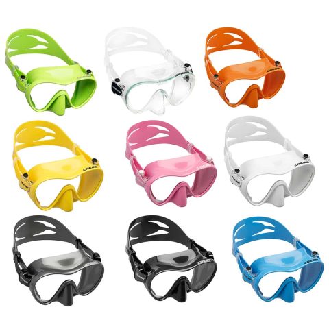Cressi F1 Frameless Single Lens Diving Mask - All Colours