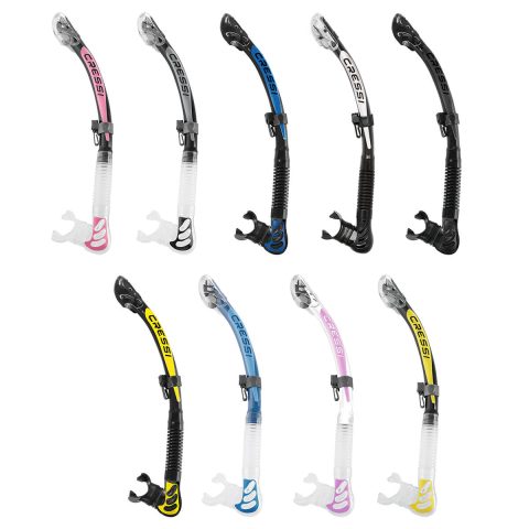 Cressi Alpha Ultra Dry Flexible Dry Snorkel All Colours