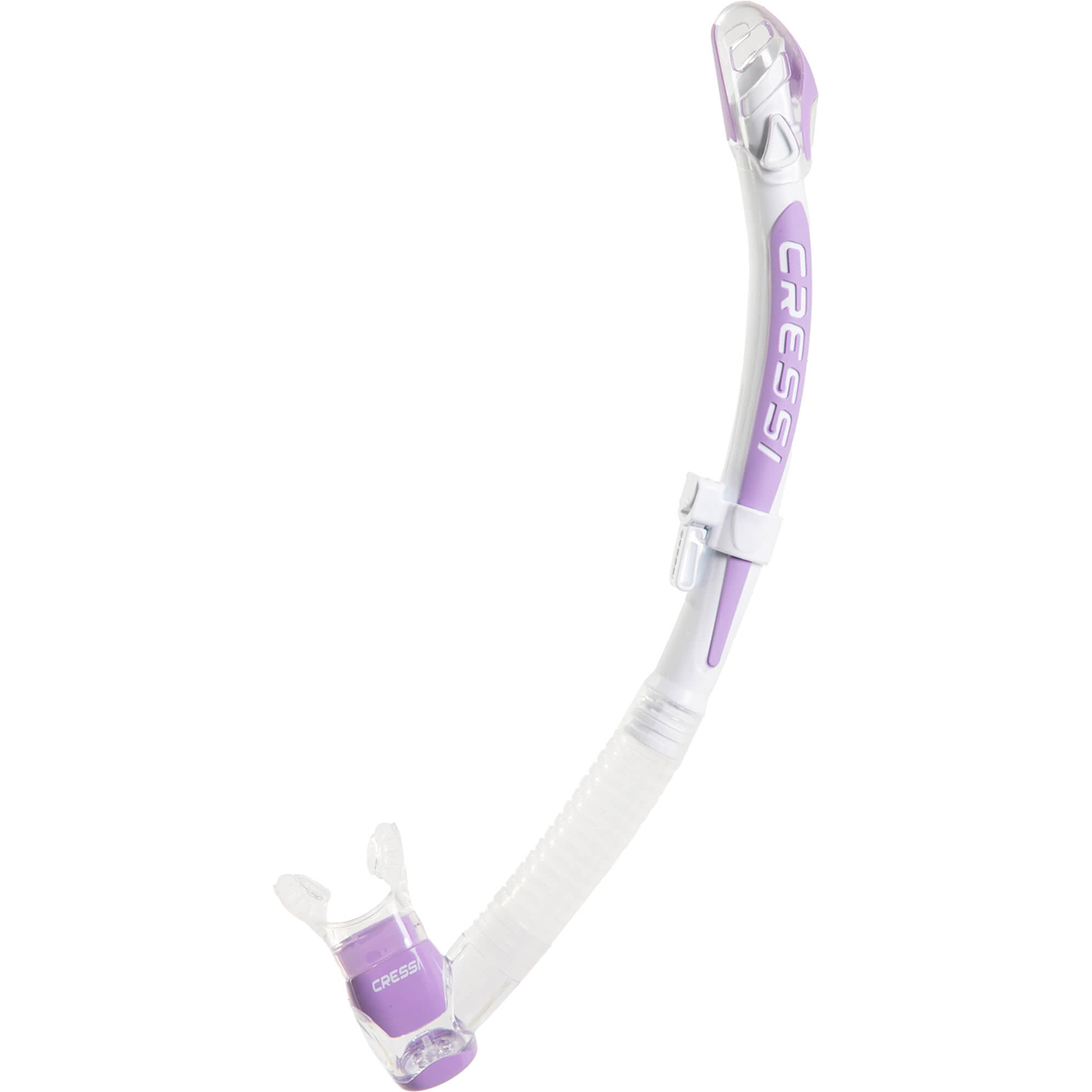 Cressi Corfu Self Draining Snorkel White/Lilac