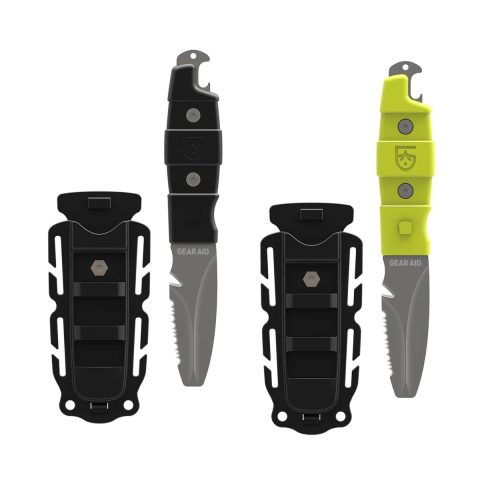Gear Aid Akua Dive Knife + Rescue Knife - Black + Yellow