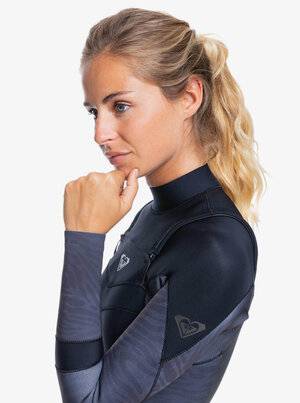 Roxy Womens 5/4/3 Syncro Chest Zip Winter Wetsuit - Jet Black