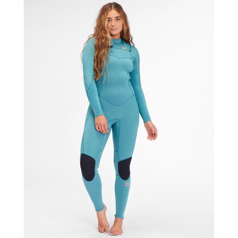 Billabong Synergy 4/3mm Womens Chest Zip Wetsuit Marine Maine