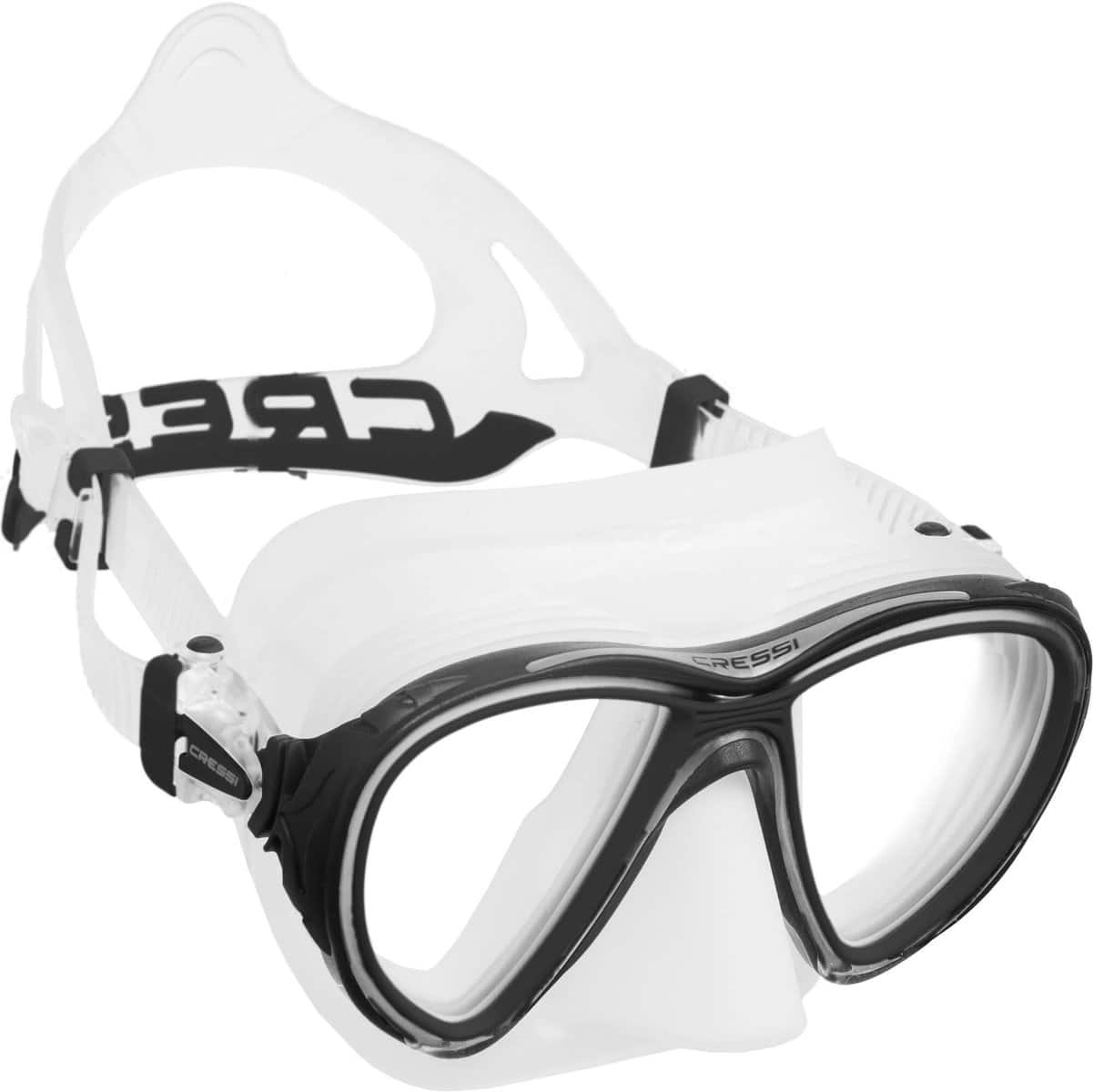 Cressi Quantum Mask Clear Skirt Black Frame