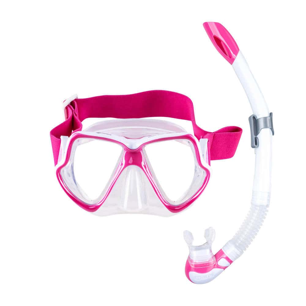 mares wahoo neon pink mask + snorkel