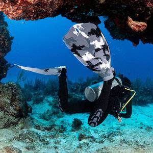 Scubapro Camo Jet Fins White Camo Under Water