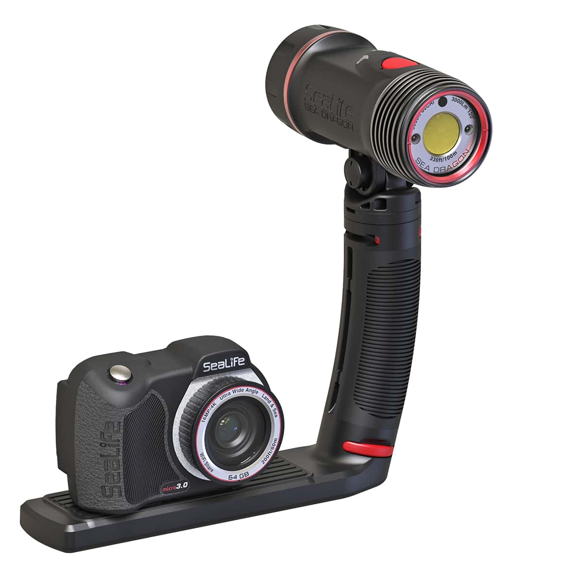 SeaLife Micro 3.0 Pro 3000 Light Set Front Profile