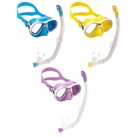 Cressi Marea Jr + Top - Kids Snorkel Combo Solid Colours