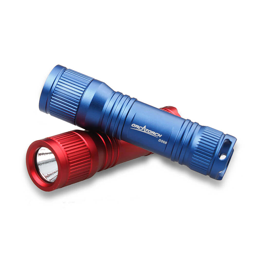 OrcaTorch D560 Dive Torch Red + Blue