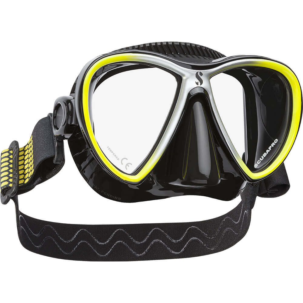 Scubapro Synergy Twin Mask With Comfort Strap Black Yellow