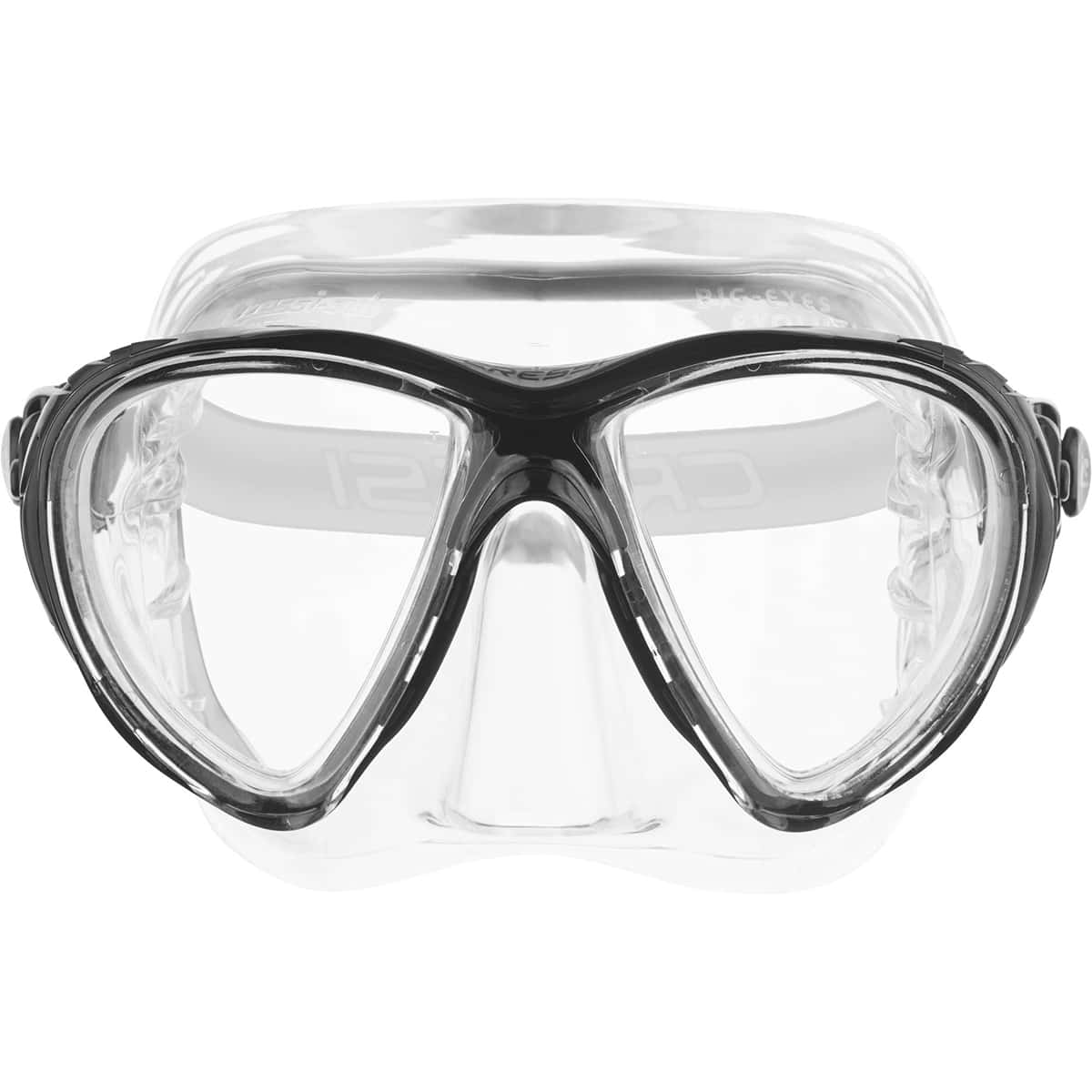 Cressi Big Eyes Evolution Crystal Mask Clear/Black Front