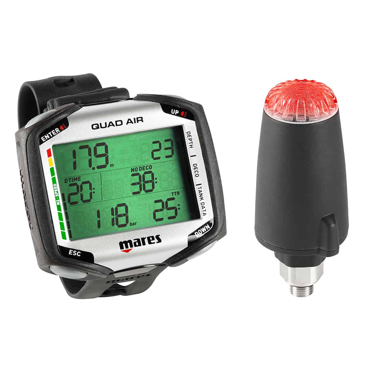 Mares Quad Air Dive Computer With LED Module/Transmitter
